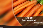 HACCP: SOP MAKARONI