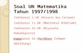 Soal UN Matematika 1998