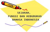 Sejarah, Fungsi Dan Kedudukan b.indonesia