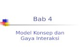 Bab 4 Model Konsep dan Gaya Interaksi. Model Konsep “Suatu model yang menerangkan tentang sistem yang dicadangkan dalam bentuk idea dan konsep berkenaan.