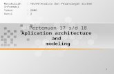 1 Pertemuan 17 s/d 18 Aplication architecture and modeling Matakuliah: T0194/Analisa dan Perancangan Sistem Informasi Tahun: 2006 Versi: 2.