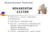 Kejuruteraan Perisian REKABENTUK SISTEM Definisi serta dokumen rekabentuk Senibina rekabentuk Proses senibina rekabentuk System structuring/decomposition.
