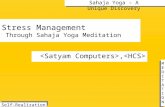 Sahaja Yoga – A Unique Discovery MEDITATIONMEDITATION Self-Realization Stress Management Through Sahaja Yoga Meditation,