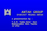 ANTAH GROUP SYARIKAT PESAKA ANTAH a presentation by : Y.A.M. Tunku Dato’ Seri Nadzaruddin Ibni Tuanku Ja’afar.