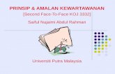 PRINSIP & AMALAN KEWARTAWANAN [Second Face-To-Face KOJ 3332] Saiful Nujaimi Abdul Rahman