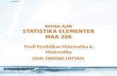 BAHAN AJAR STATISTIKA  ELEMENTER MAA 306