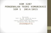 KOM 3207 PENGENALAN TEORI KOMUNIKASI SEM 1  2014/2015