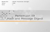 Pertemuan 09 Hash and Message Digest