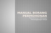 Manual  Borang Permohonan