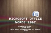 MICROSOFT OFFICE WORDS 2007