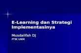 E-Learning  dan Strategi Implementasinya