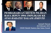 Pembaharuan Sistem Pilihan  Raya  Jepun  1994:  Implikasi ke atas Habatsu dalam Jiminto