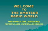 WEL COME  TO THE AMATEUR RADIO WORLD