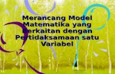 Merancang Model Matematika yang Berkaitan dengan Pertidaksamaan satu Variabel
