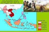 Peta menunjukkan wilayah-wilayah imperialis Barat di  Asia Tenggara pada tahun 1914
