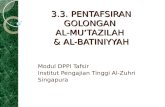 3.3. PENTAFSIRAN GOLONGAN  AL-MU‘TAZILAH  & AL-BATINIYYAH