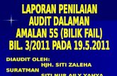 LAPORAN PENILAIAN AUDIT DALAMAN  AMALAN 5S (BILIK FAIL) BIL. 3/2011 PADA 19.5.2011