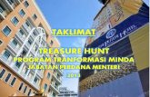TAKLIMAT TREASURE HUNT PROGRAM TRANFORMASI MINDA JABATAN PERDANA MENTERI 2013