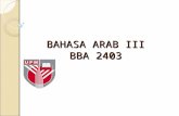 BAHASA ARAB III BBA 2403