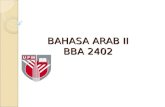 BAHASA ARAB II BBA 2402