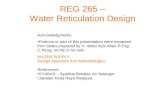 REG 265 – Water Reticulation Design