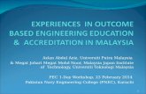 EXPERIENCES  IN OUTCOME BASED ENGINEERING EDUCATION &  ACCREDITATION IN MALAYSIA