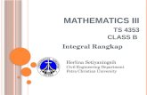 Mathematics III TS 4353 Class B