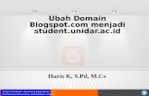 Ubah  Domain Blogspot  menjadi  student.unidar.ac.id