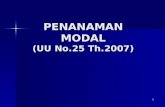 PENANAMAN MODAL (UU No.25 Th.2007)
