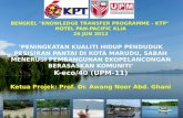 BENGKEL  "KNOWLEDGE TRANSFER PROGRAMME - KTP"  HOTEL  PAN-PACIFIC  KLIA 26 JUN  2012