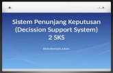 Sistem Penunjang Keputusan ( Decission  Support System) 2 SKS