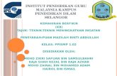 INSTITUT PENDIDIKAN GURU MALAYSIA KAMPUS PENDIDIKAN ISLAM  SELANGOR