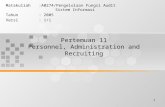 Pertemuan 11 Personnel, Administration and Recruiting