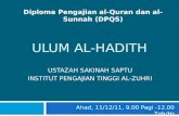 Ulum Al-hadith Dpqs Sesi 1 -111211