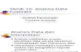 Tajuk 10 Analisis Data Kuanlitatif
