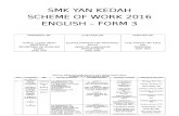Scheme of Work English Form 3 2016 Smk Yan