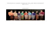 Pengaruh Baba Nyonya Dalam Masyarakat Melayu