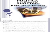 Politica Bugetar Fiscala in RM