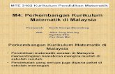 Kuliah M4 - Perkembangan Kurikulum Matematik Di Malaysia