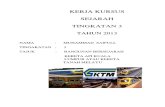 Tugasan Saifull Kerja Kursus Sejarah Bangunan Keretapi Tanah Melayu Tingkatan 3 2009