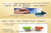 Moodle - Quiz : True & false items