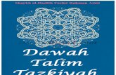 Dawah Talim Tazkiyah By Shaykh Al-hadith Fazlur Rahman Azmi