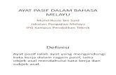 Ayat Pasif Dalam Bahasa Melayu