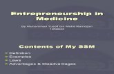 Entrepreneurship in Medicine