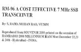 RM-96 Cost effective Transceiver by VU2RM