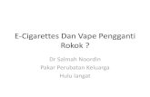 E-Cigarettes Dan Vape Pengganti Rokok