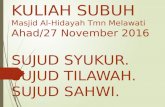 Sujud Syukur Dan Sujud Tilawah_Kuliah Subuh Masjid Al-Hidayah Taman Melawati_Ahad_27 November 2016_M. Hidir Baharudin