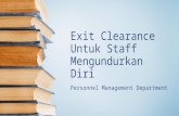 Panduan Exit clearance untuk staff mengundurkan diri