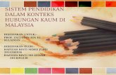 Sejarah pendidikan di malaysia dan hubungan etnik