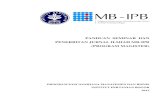 PANDUAN SEMINAR DAN PENERBITAN JURNAL ILMIAH MB-IPB (PROGRAM MAGISTER)